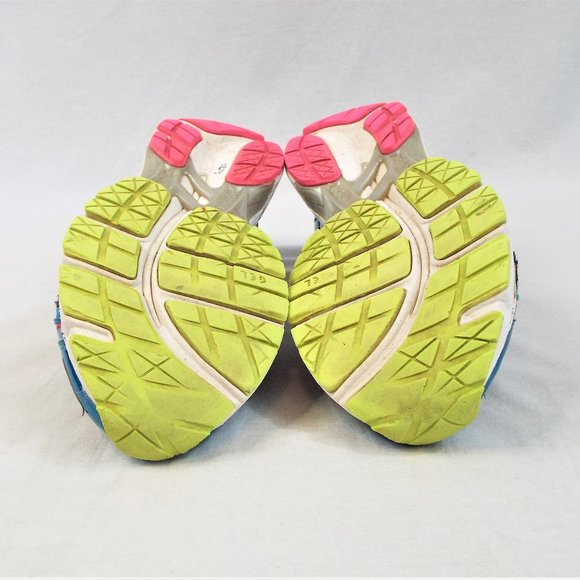 Asics Gel Kayano 19 Metallic Blue Pink and White Running Shoes Size 8.5 - Picture 13 of 13